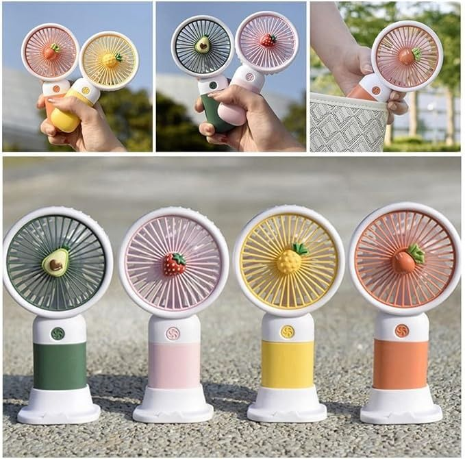 MTech Tragbarer Handventilator – Starker Wind, Geräuschlos, Wiederaufladbarer Mini-Ventilator mit Basis | Karnz