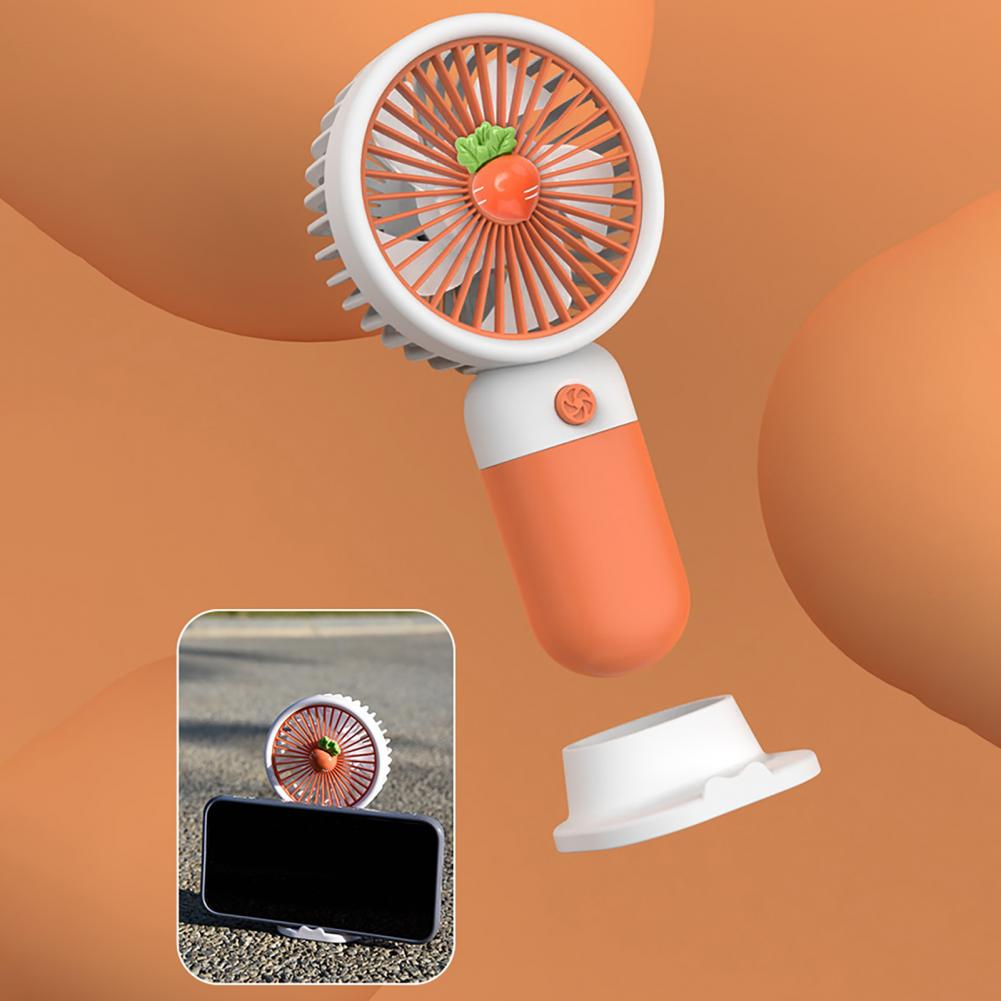 MTech Tragbarer Handventilator – Starker Wind, Geräuschlos, Wiederaufladbarer Mini-Ventilator mit Basis | Karnz