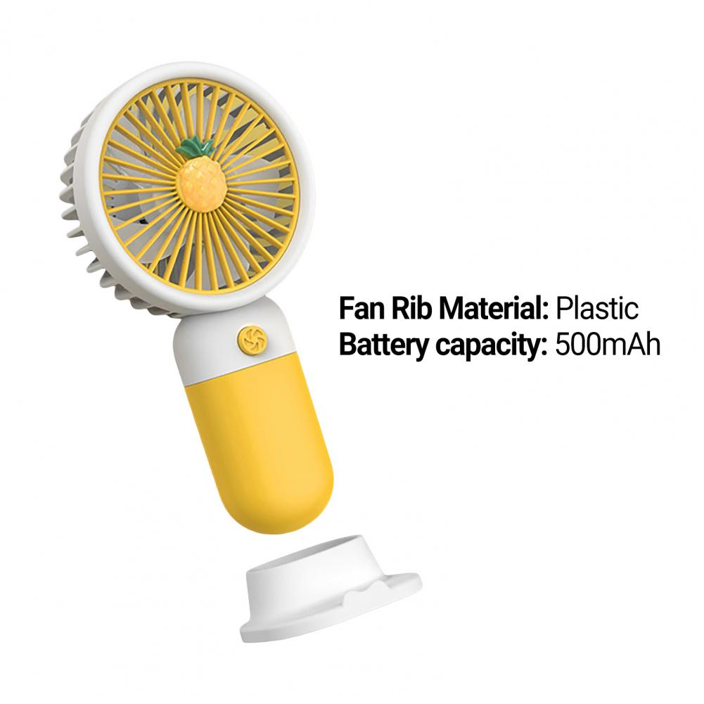 MTech Tragbarer Handventilator – Starker Wind, Geräuschlos, Wiederaufladbarer Mini-Ventilator mit Basis | Karnz