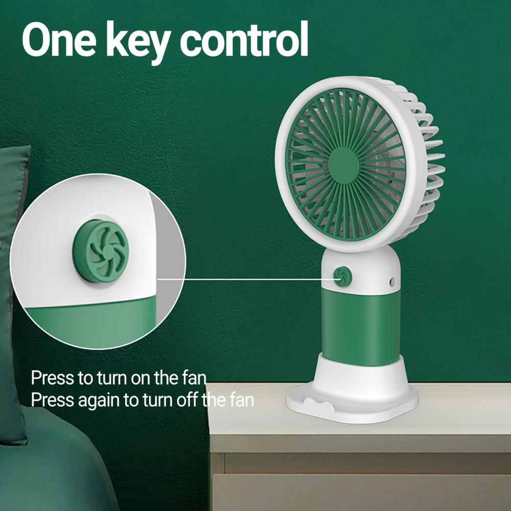 MTech Tragbarer Handventilator – Starker Wind, Geräuschlos, Wiederaufladbarer Mini-Ventilator mit Basis | Karnz