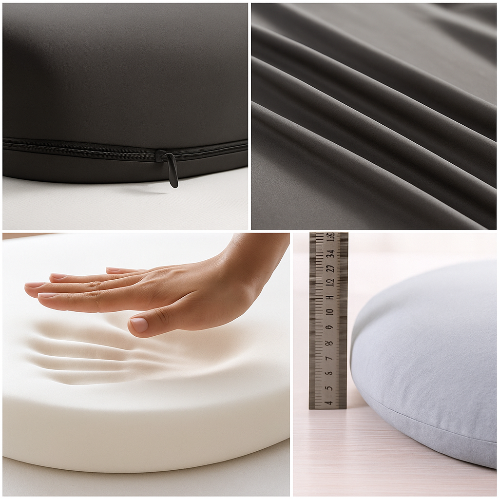 Memory Foam Rückenschmerzen Linderung – Ergonomische Hochdichte Unterstützung – Tragbar für Arbeit und Reisen Karnz
