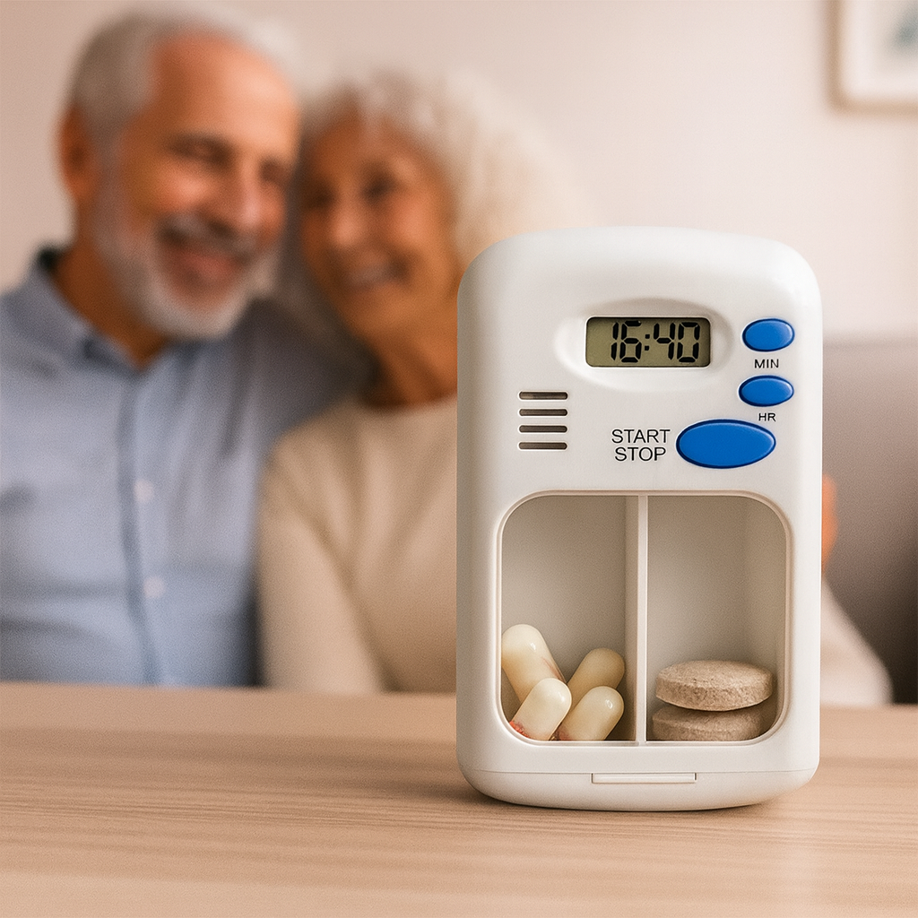 Medikamentenerinnerung mit Timer – Tragbar & Einfach zu bedienen – Tägliche Gesundheitsunterstützung Karnz