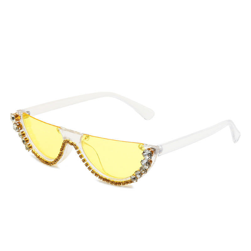 Damen Design-Sonnenbrille mit funkelnden Akzenten Karnz