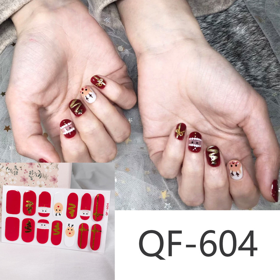 Kunstvolle Weihnachtsnagelkunst Karnz