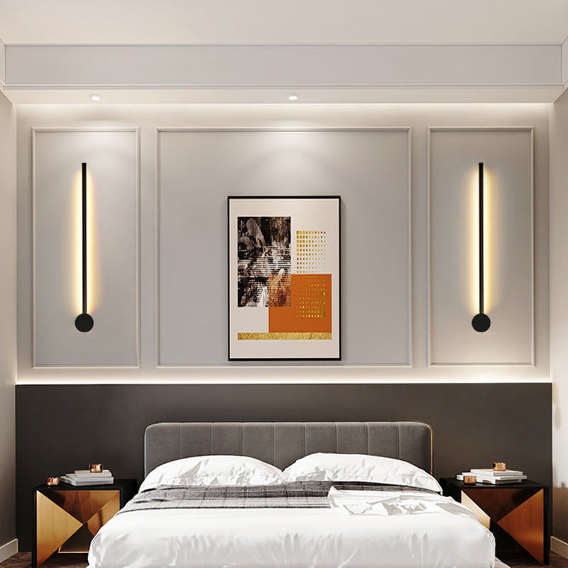 Schlanke Röhrenförmige Wandlampe Moderne Metall Wohnzimmer LED Wandleuchte | Karnz