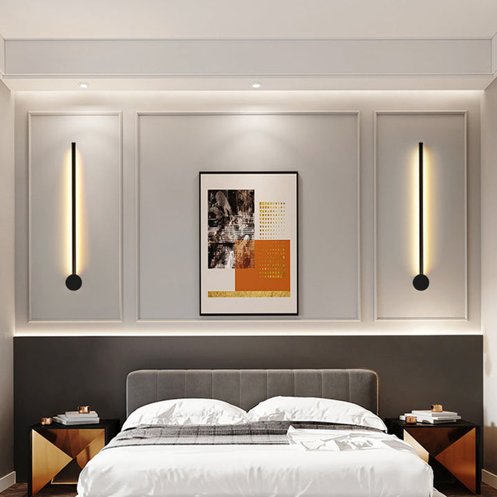 Schlanke Röhrenförmige Wandlampe Moderne Metall Wohnzimmer LED Wandleuchte | Karnz