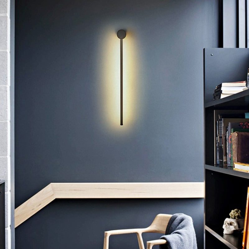 Schlanke Röhrenförmige Wandlampe Moderne Metall Wohnzimmer LED Wandleuchte | Karnz