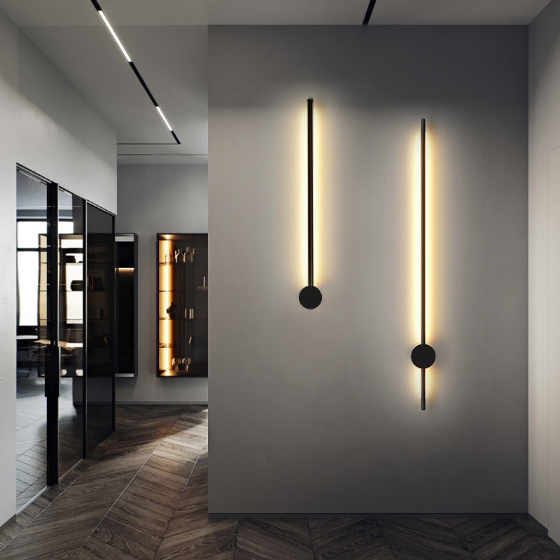 Schlanke Röhrenförmige Wandlampe Moderne Metall Wohnzimmer LED Wandleuchte | Karnz
