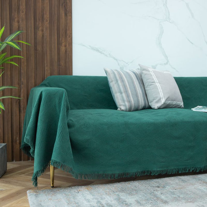 Stylische strukturierte Sofa-Decke
