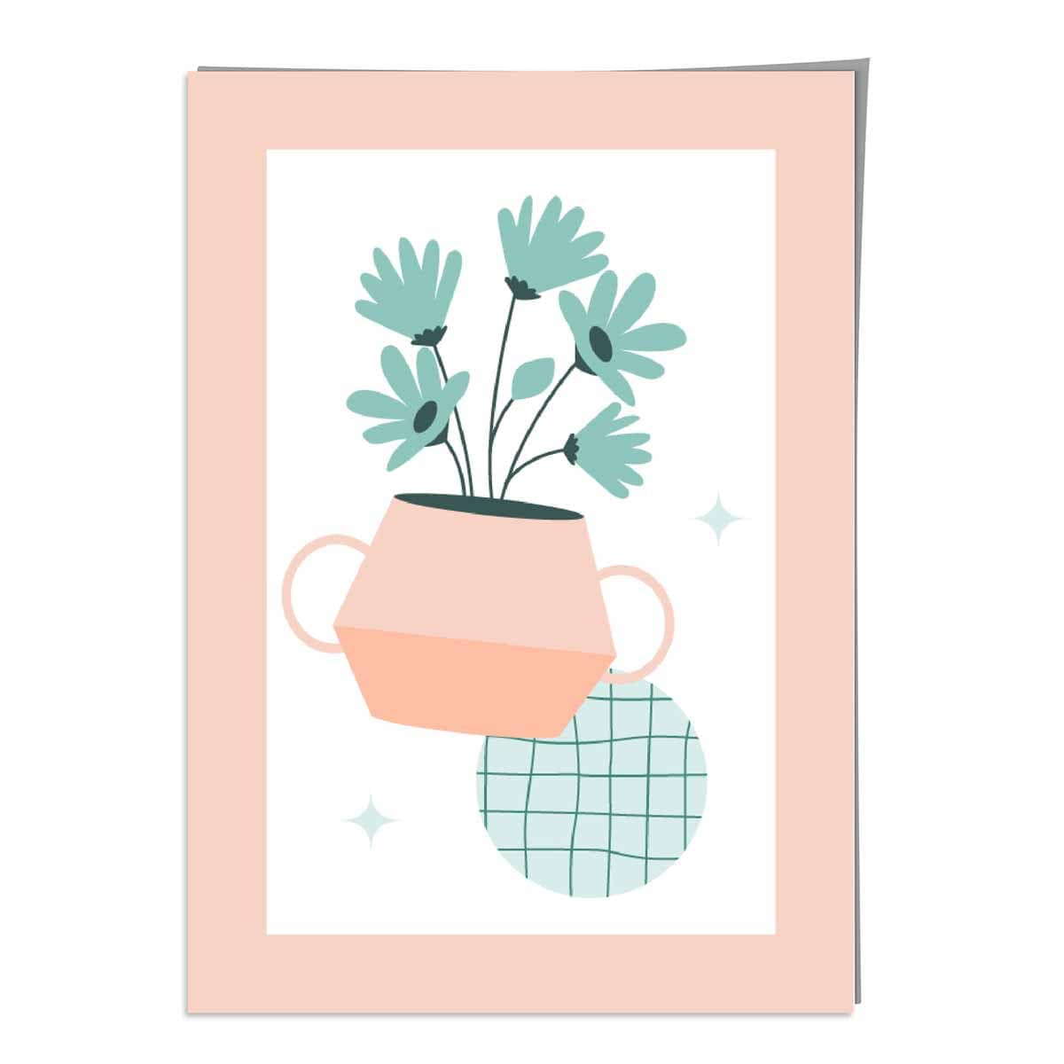 Boho-Küche Pastellfarben Rosa Blau Poster Nr. 1