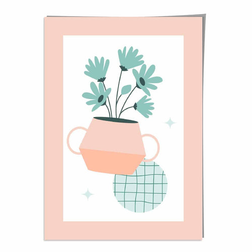 Boho-Küche Pastellfarben Rosa Blau Poster Nr. 1