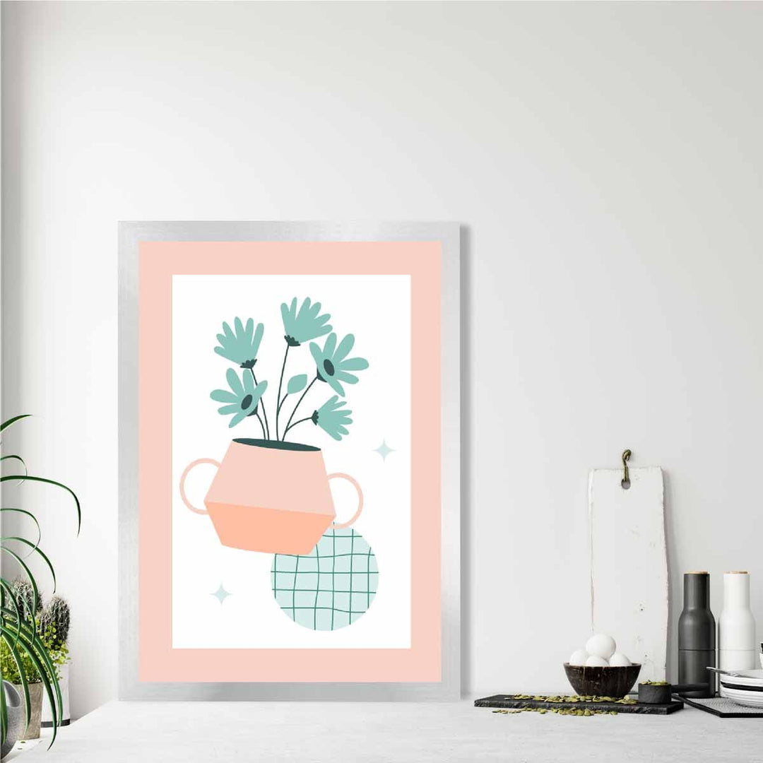 Boho-Küche Pastellfarben Rosa Blau Poster Nr. 1