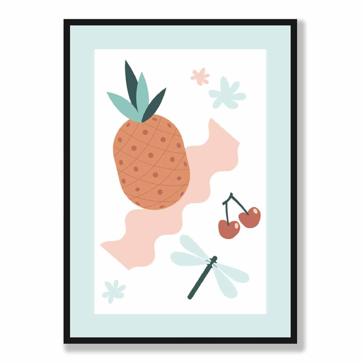 Boho-Küchenposter in Pastellrosa und Blau Nr. 2
