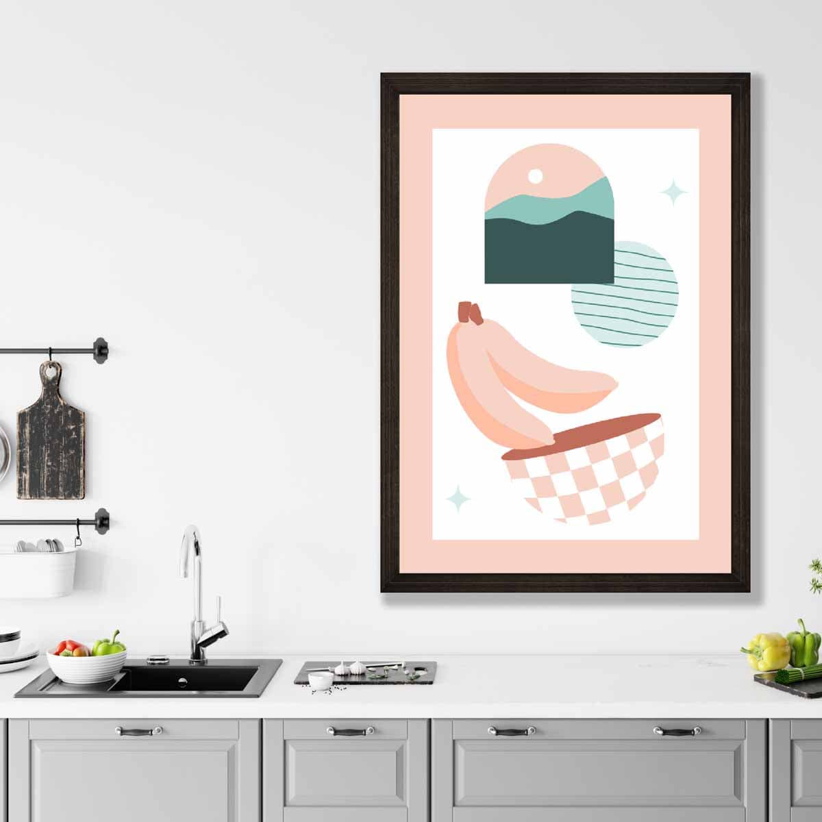 Boho-Küchenposter in Pastellrosa und Blau Nr. 3