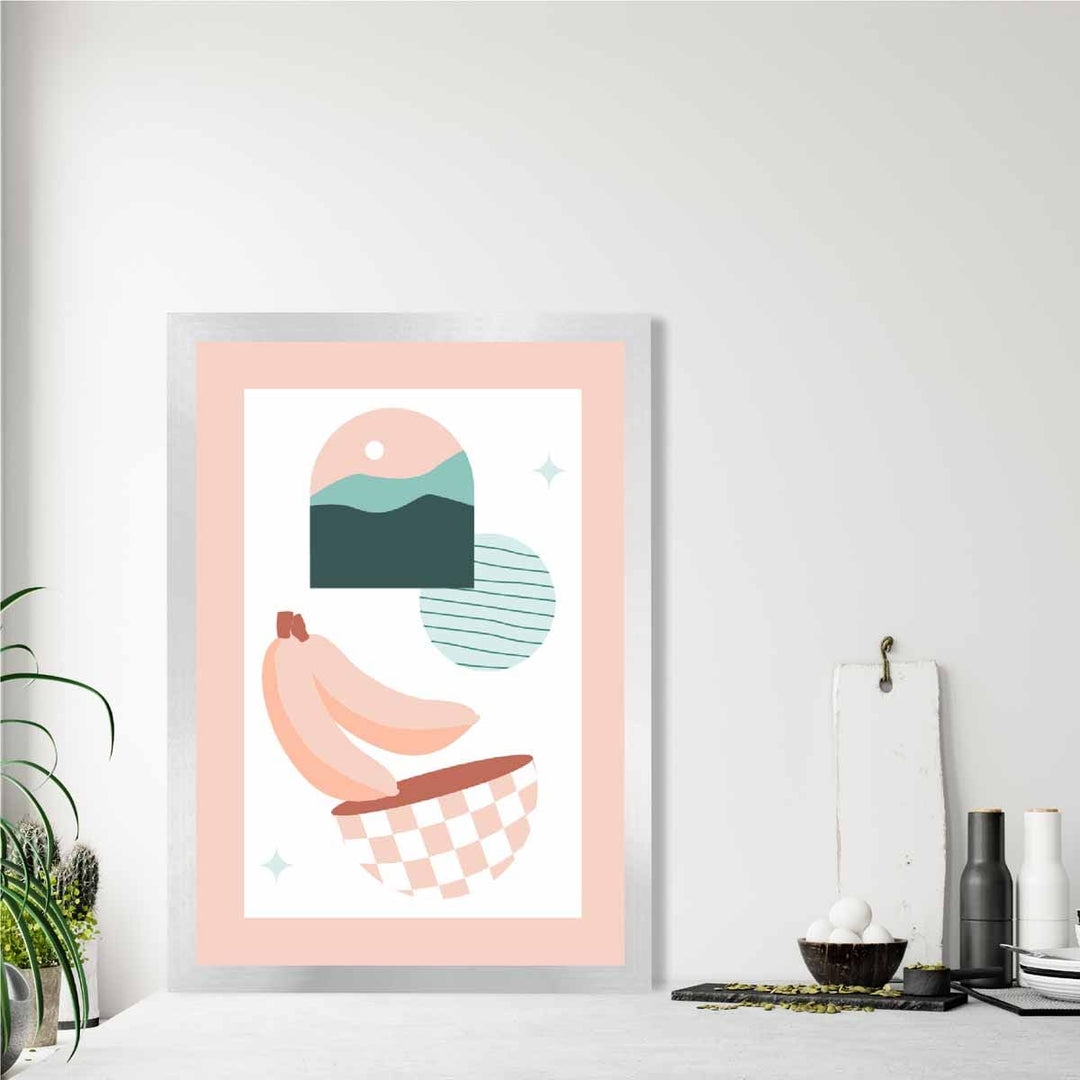 Boho-Küchenposter in Pastellrosa und Blau Nr. 3