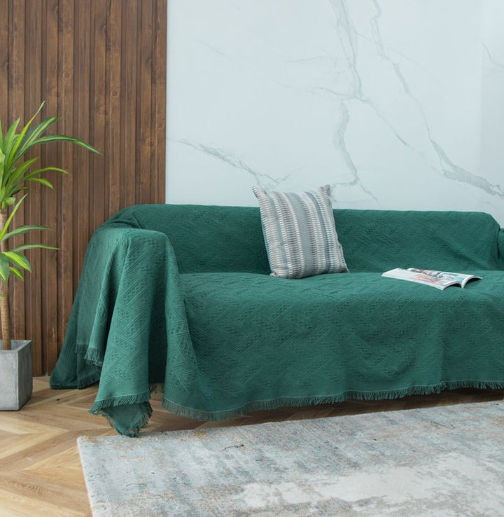 Stylische strukturierte Sofa-Decke
