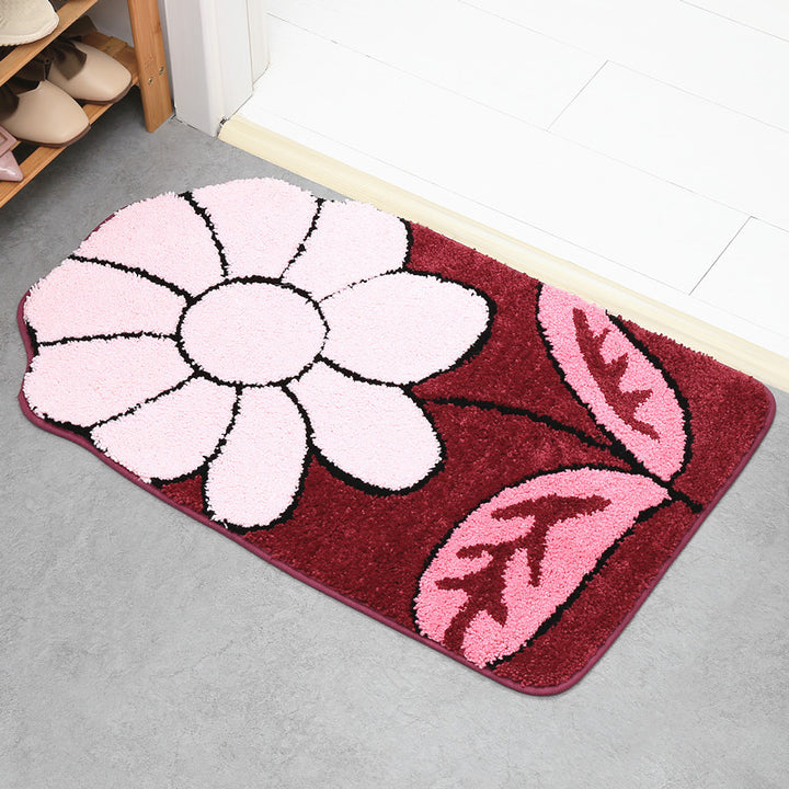 Blumenmuster Badezimmermatte Karnz
