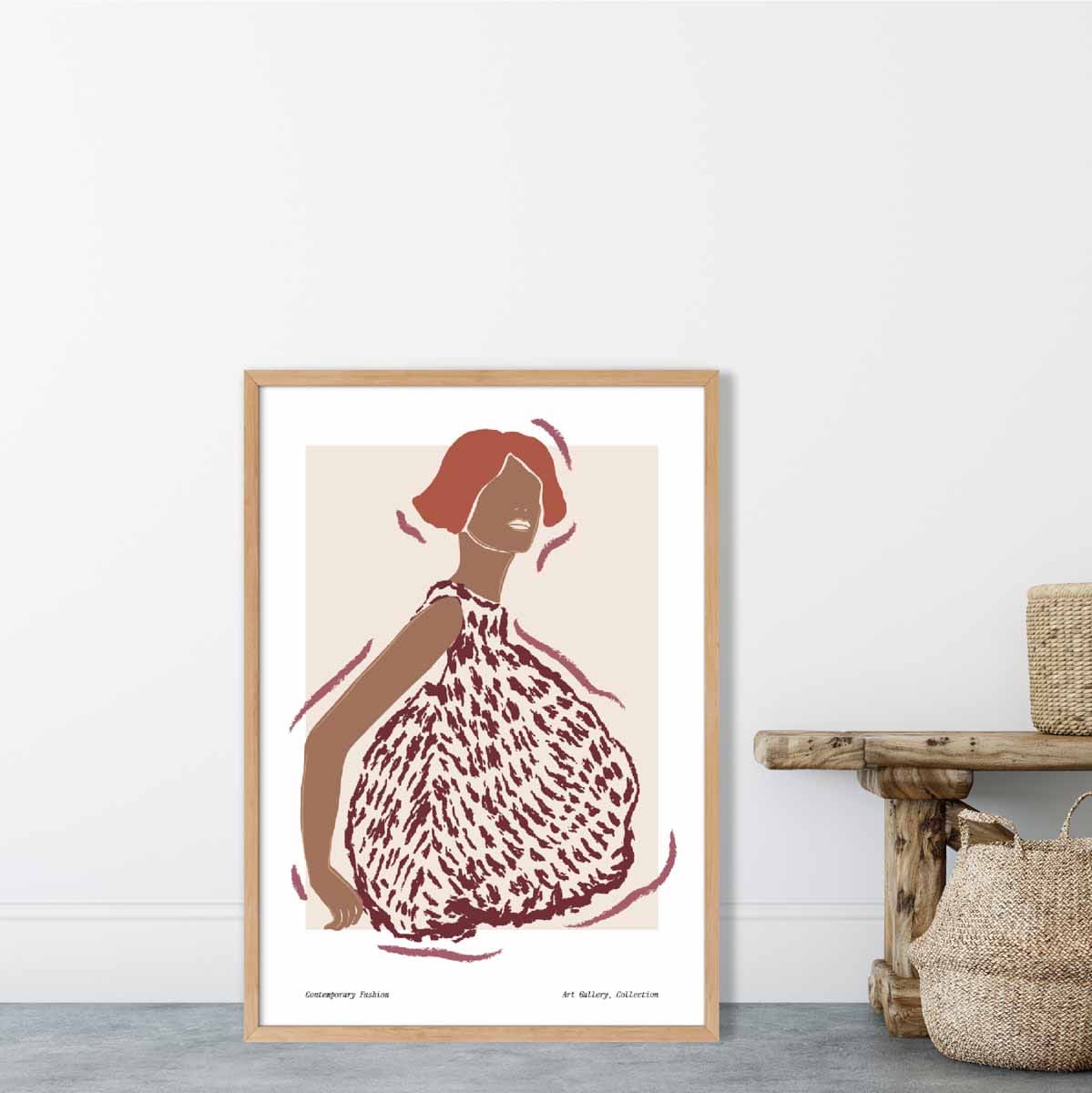 Zeitgenössisches Mode-Skizzenposter für Frauen Nr. 1
