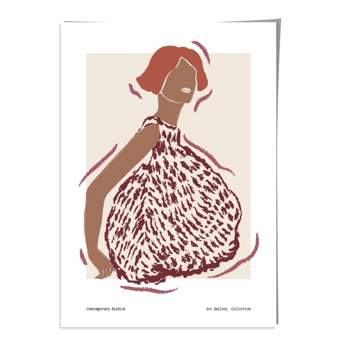 Zeitgenössisches Mode-Skizzenposter für Frauen Nr. 1