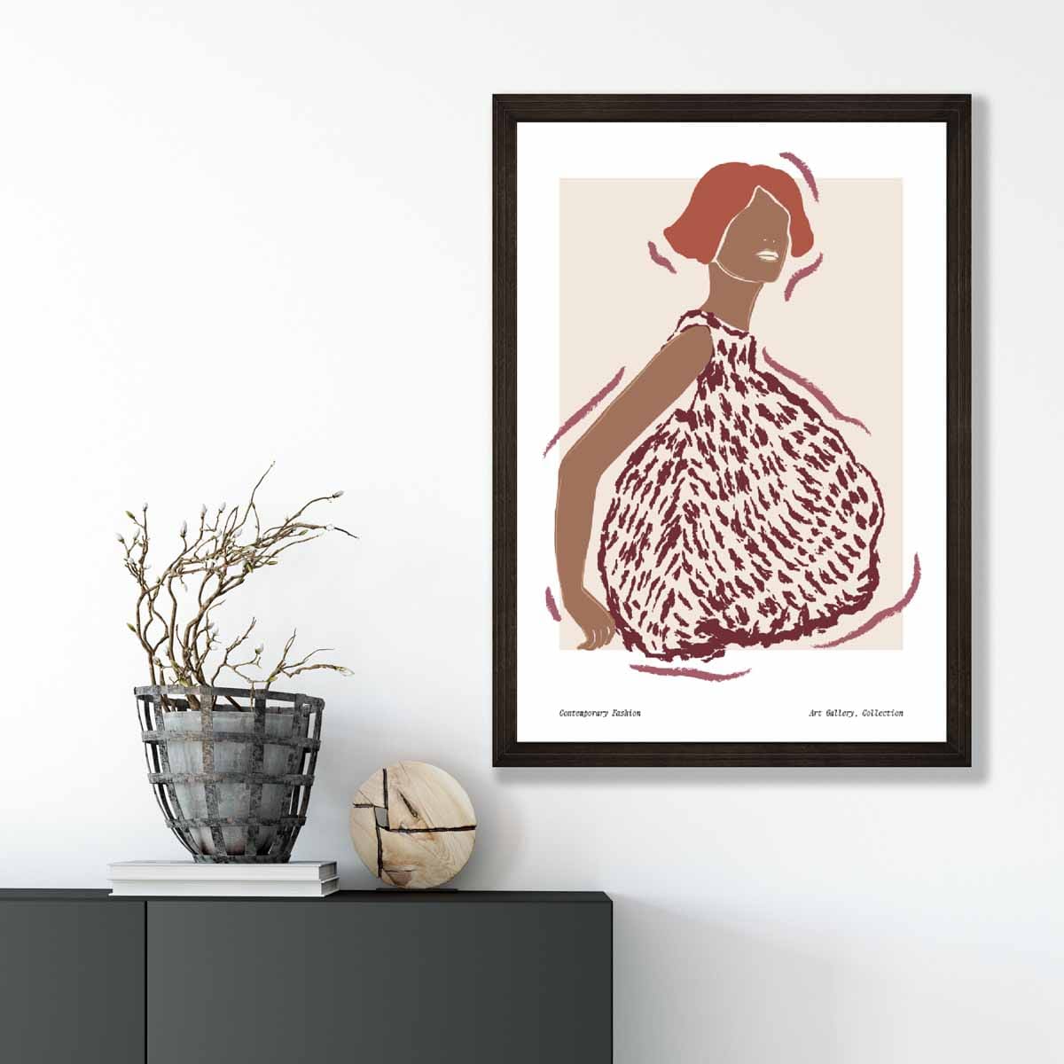 Zeitgenössisches Mode-Skizzenposter für Frauen Nr. 1