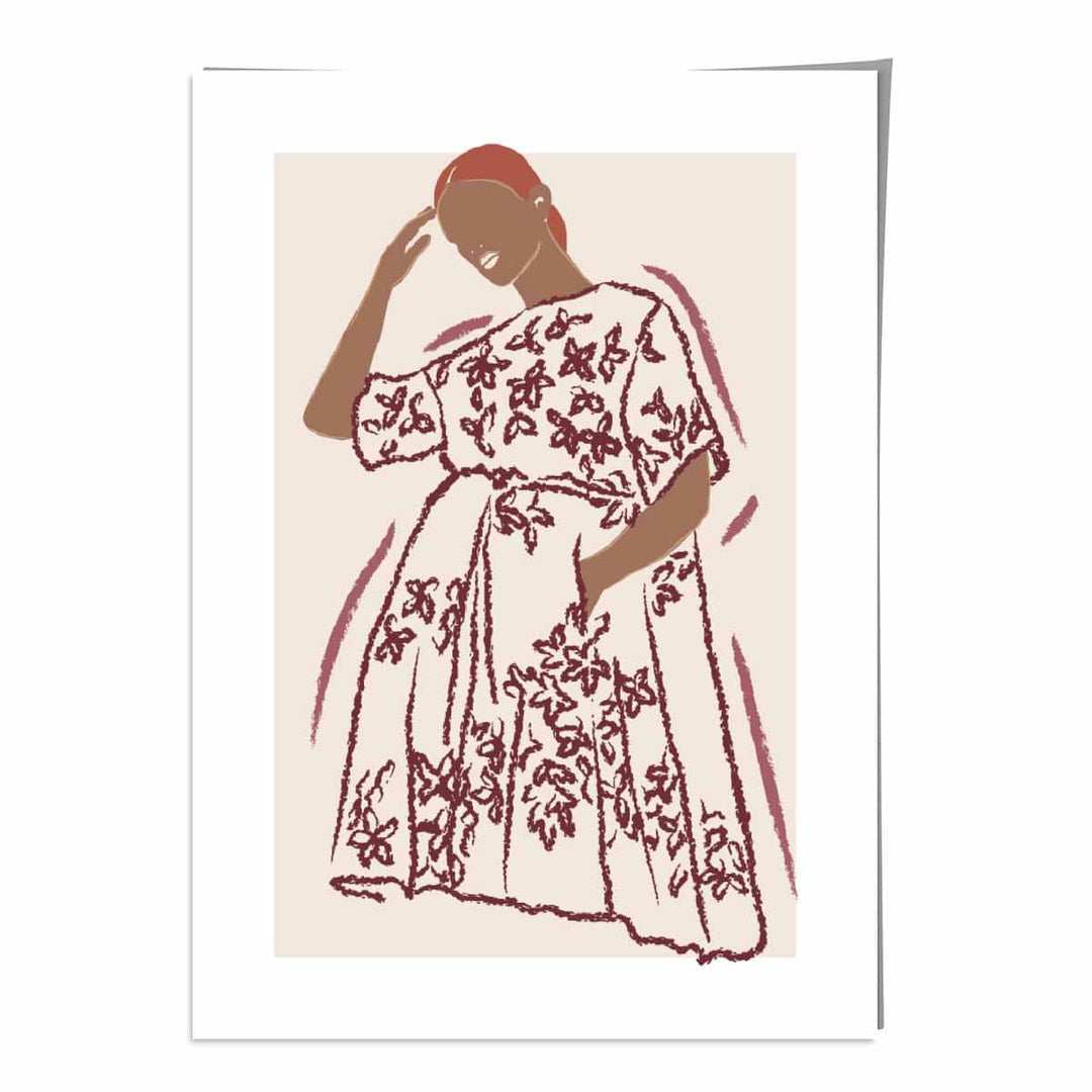 Zeitgenössisches Mode-Skizzenposter für Frauen Nr. 4