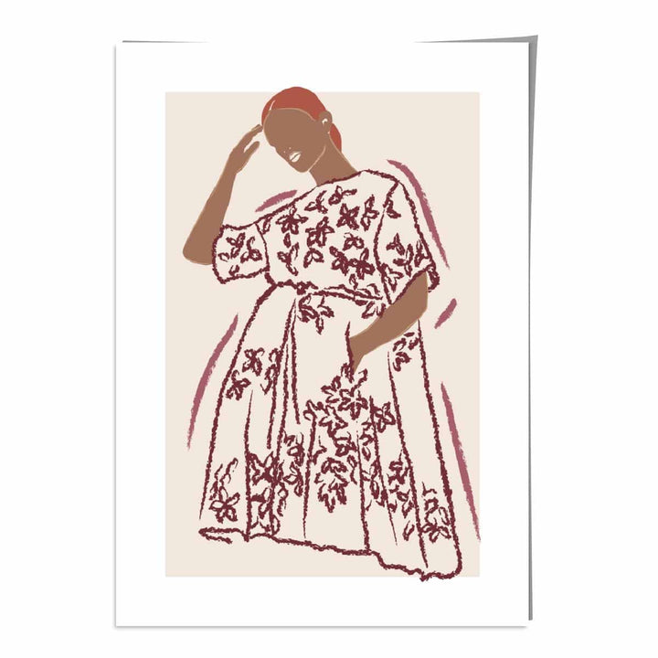 Zeitgenössisches Mode-Skizzenposter für Frauen Nr. 4