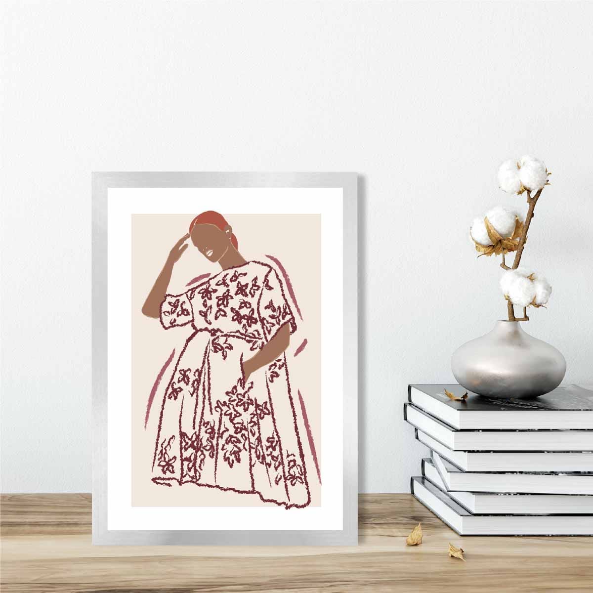 Zeitgenössisches Mode-Skizzenposter für Frauen Nr. 4
