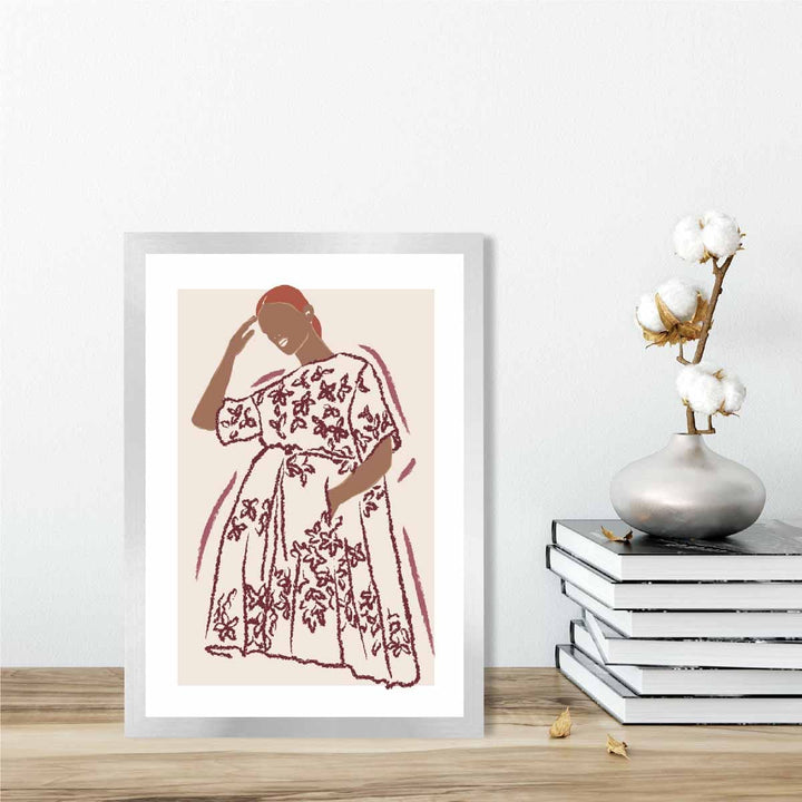 Zeitgenössisches Mode-Skizzenposter für Frauen Nr. 4