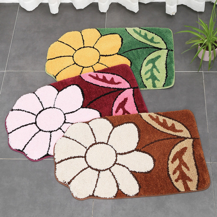 Blumenmuster Badezimmermatte Karnz