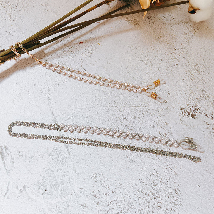 Perlen- und Metallbrillenband Karnz