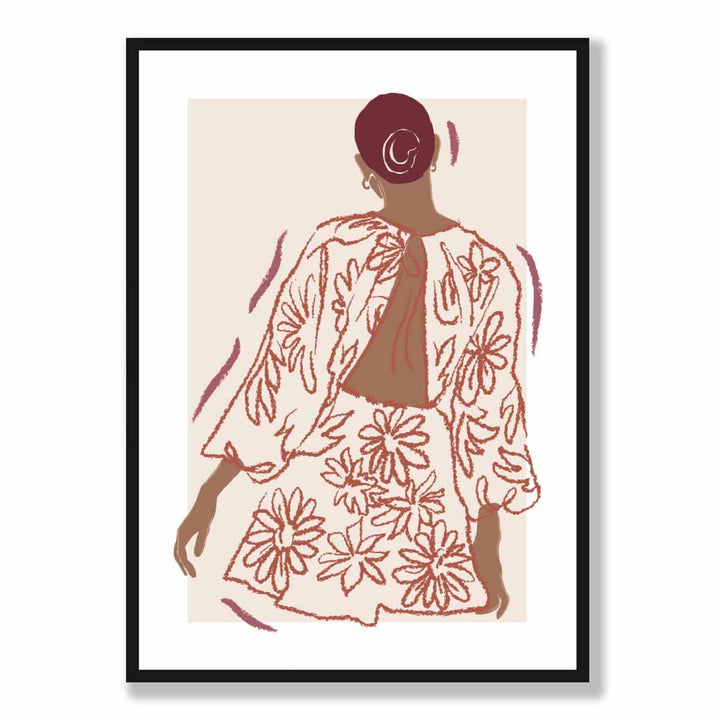 Zeitgenössisches Mode-Skizzenposter für Frauen Nr. 5
