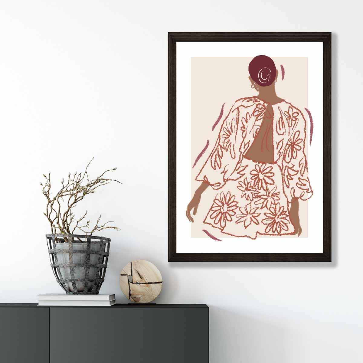 Zeitgenössisches Mode-Skizzenposter für Frauen Nr. 5