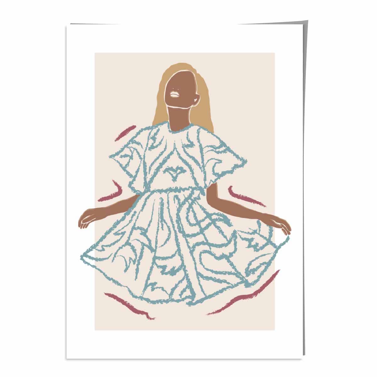 Zeitgenössisches Mode-Skizzenposter für Frauen Nr. 6