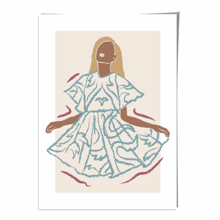 Zeitgenössisches Mode-Skizzenposter für Frauen Nr. 6