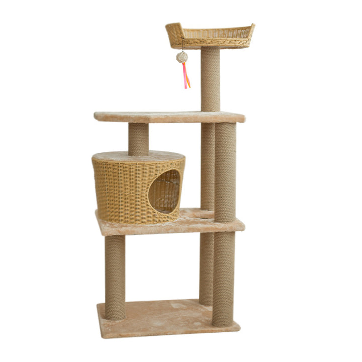 Katzenmöbel-Stamm mit natürlichen Rattan-Elementen Karnz