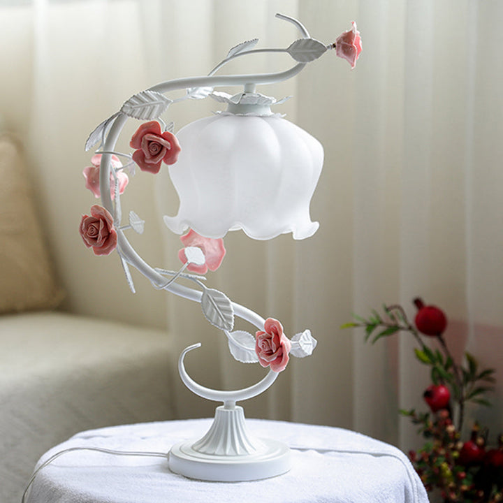 Rose Tischlampe Glas Karnzumen Design Nachtlicht | Karnz