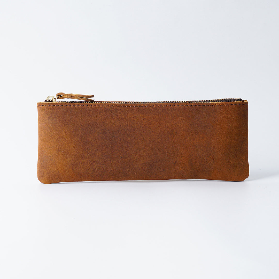 Leder Reißverschluss Bleistiftetui