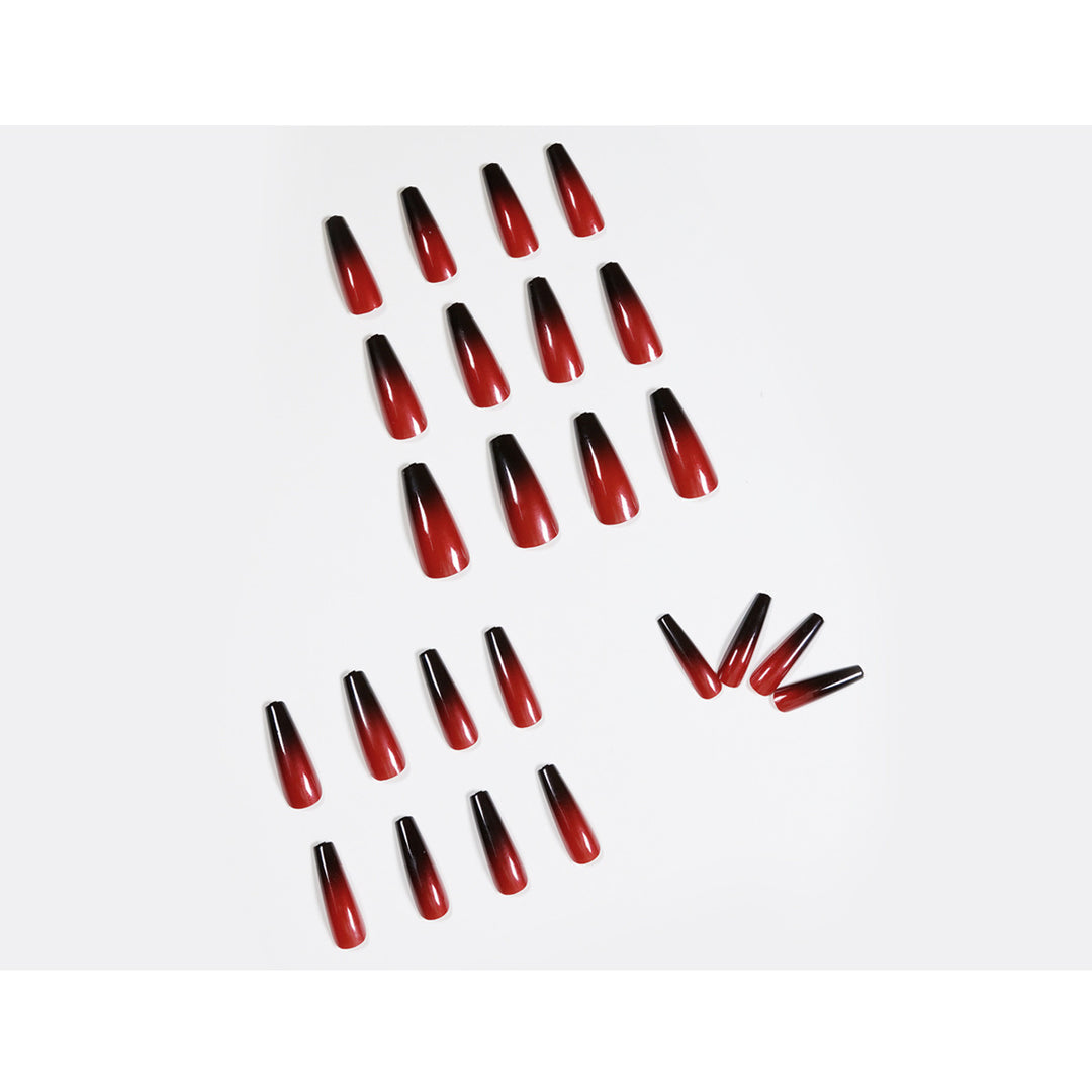 Künstliche Nagelkunst im eleganten Stiletto-Design mit glänzenden Farbverlauf Karnz