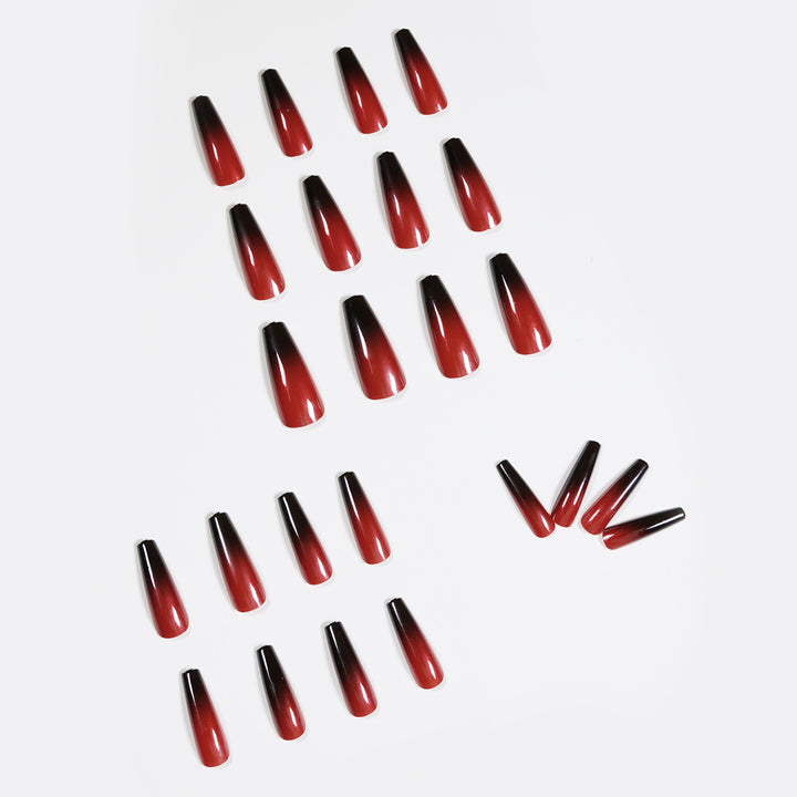 Künstliche Nagelkunst im eleganten Stiletto-Design mit glänzenden Farbverlauf Karnz