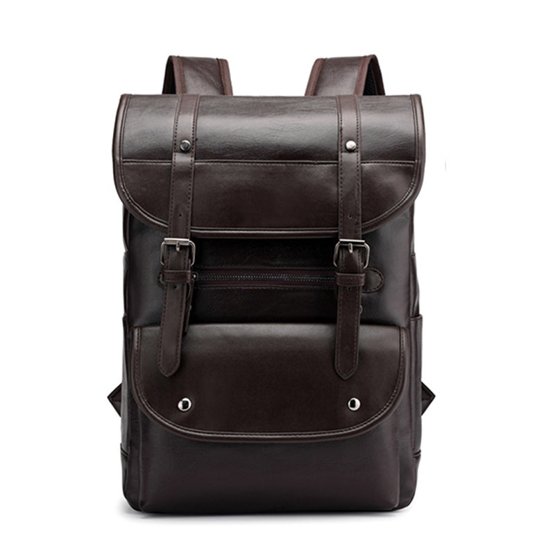 Vintage Stil Leder Rucksack Karnz