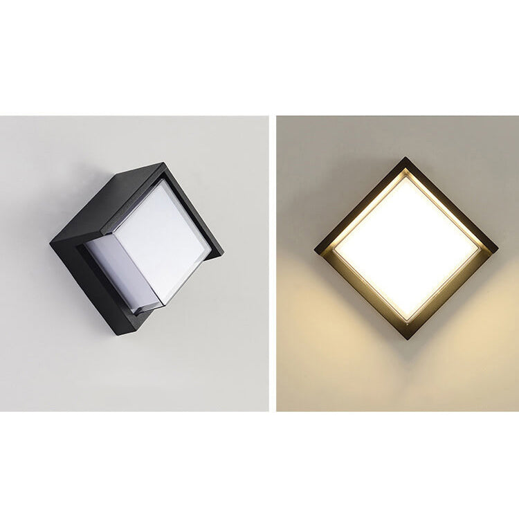 Moderne kreative Geometrie Aluminium Außen wasserdichte LED Wandleuchte Lampe | Karnz