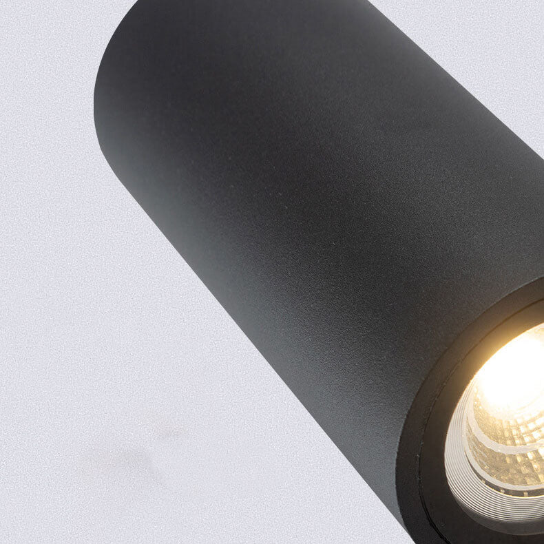 Moderne, schlichte, wasserdichte 2-flammige Wandleuchte aus Aluminium und Glas im Zylinderdesign für den Außenbereich