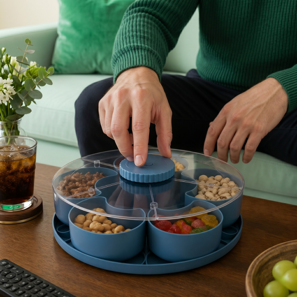 ServeSpin Drehtablett mit Fächern | Karnz
