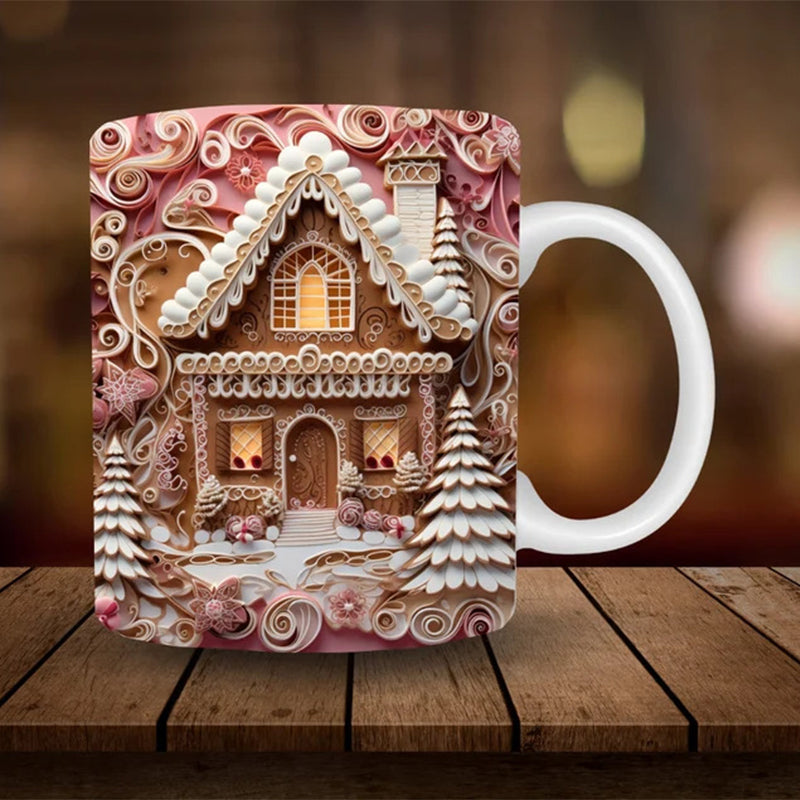3D Schneemann Keramiktasse - Lustiges Weihnachtsgeschenk | Karnz