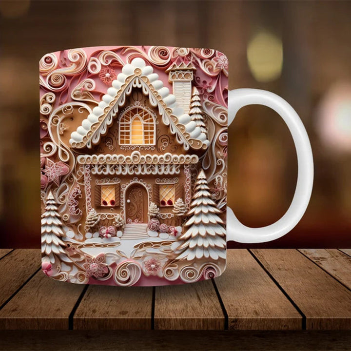 3D Schneemann Keramiktasse - Lustiges Weihnachtsgeschenk | Karnz