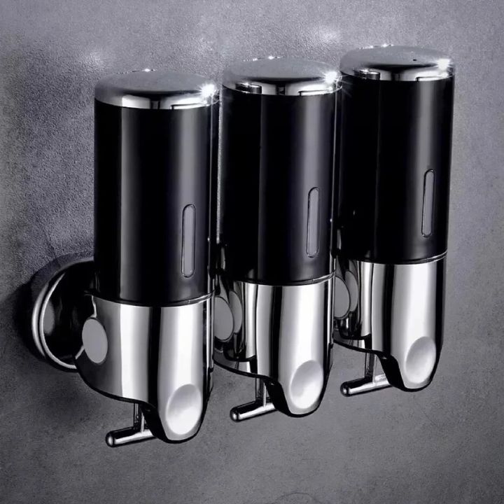 Wandseifenspender | SudsStation Badezimmer-Organizer | Edelstahl & ABS | 500 ml | Set mit 1–3 Stück