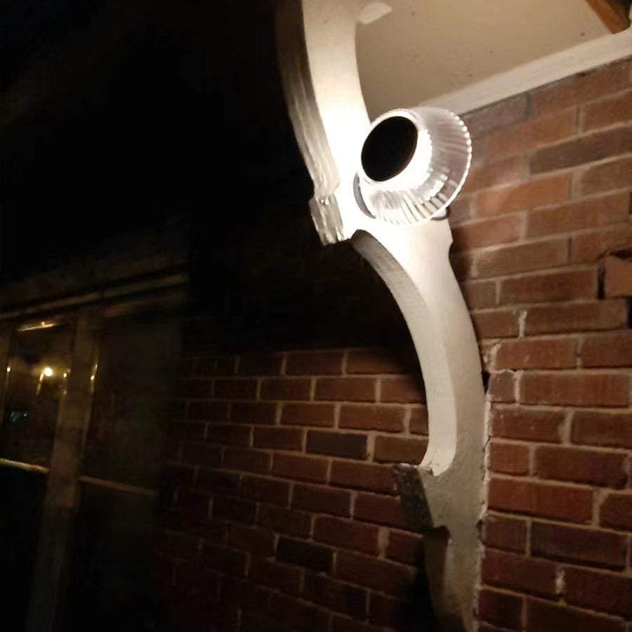 Zeitgenössische Retro Solar Eisenlegierung Kunststoff LED Wasserdichte Wand Sconces Lampe für Außenbereich | Karnz