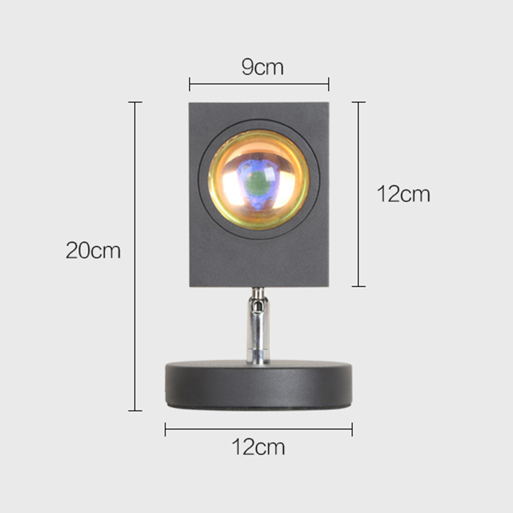 SunsetLuxe - Retro Sonnenuntergang Tischlampe | Warmes LED Umgebungslicht für Schlafzimmer und Wohnzimmer | Karnz