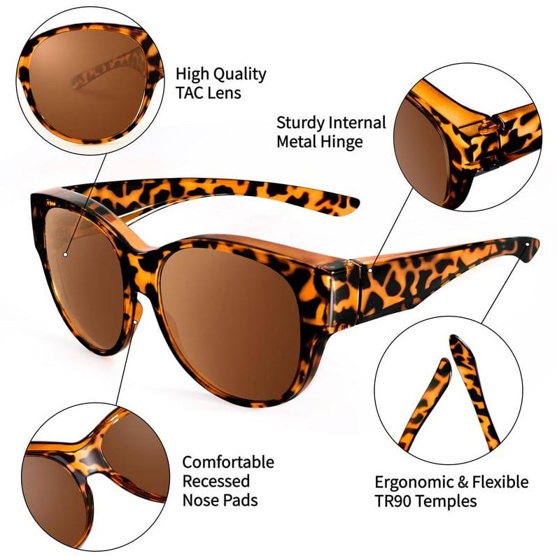 Übergroße Cat-Eye-Sonnenbrille UV400 Polarisiert | Karnz