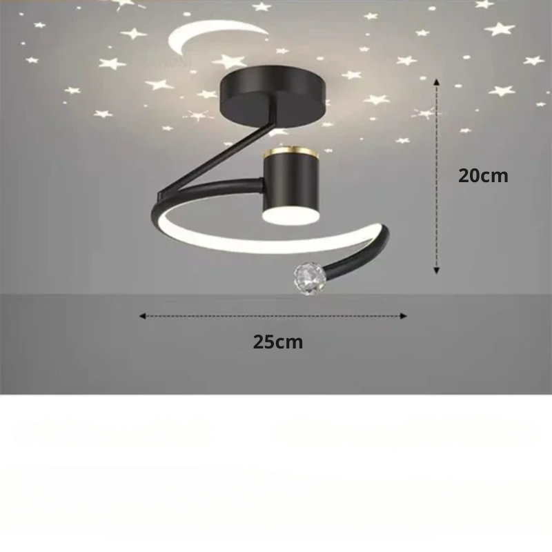 LED Deckenleuchte mit Sternenhimmel – Modernes Kronleuchter Design für Kinderzimmer und Wohnzimmer | Karnz
